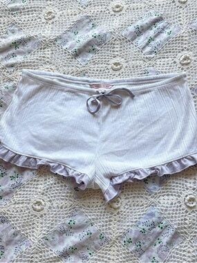 Victoria's Secret Lavender Ruffle-Trim Sleep Shorts